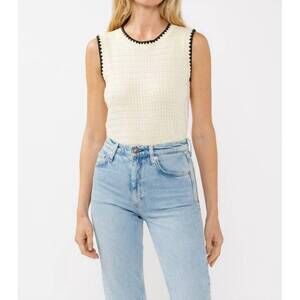 NEW LOVESTITCH macy sleeveless top in cream